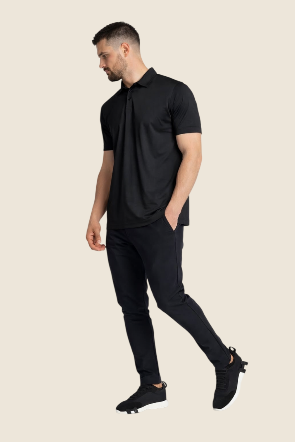 Louvre Polo - Deep Black