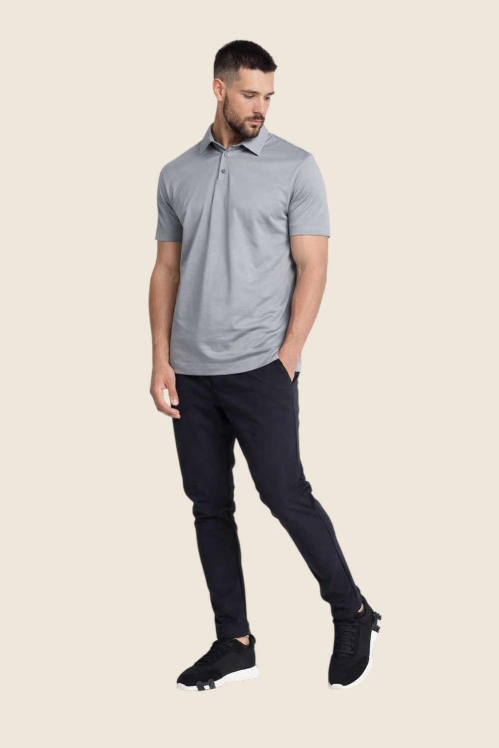 Louvre Polo - Frost Grey