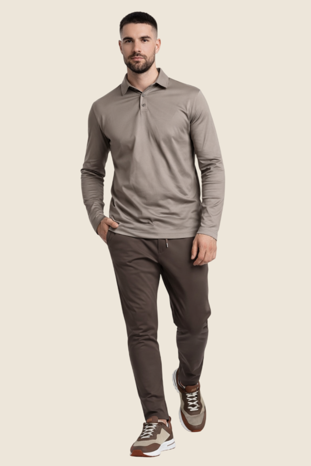 Louvre Dress shirt- Beige