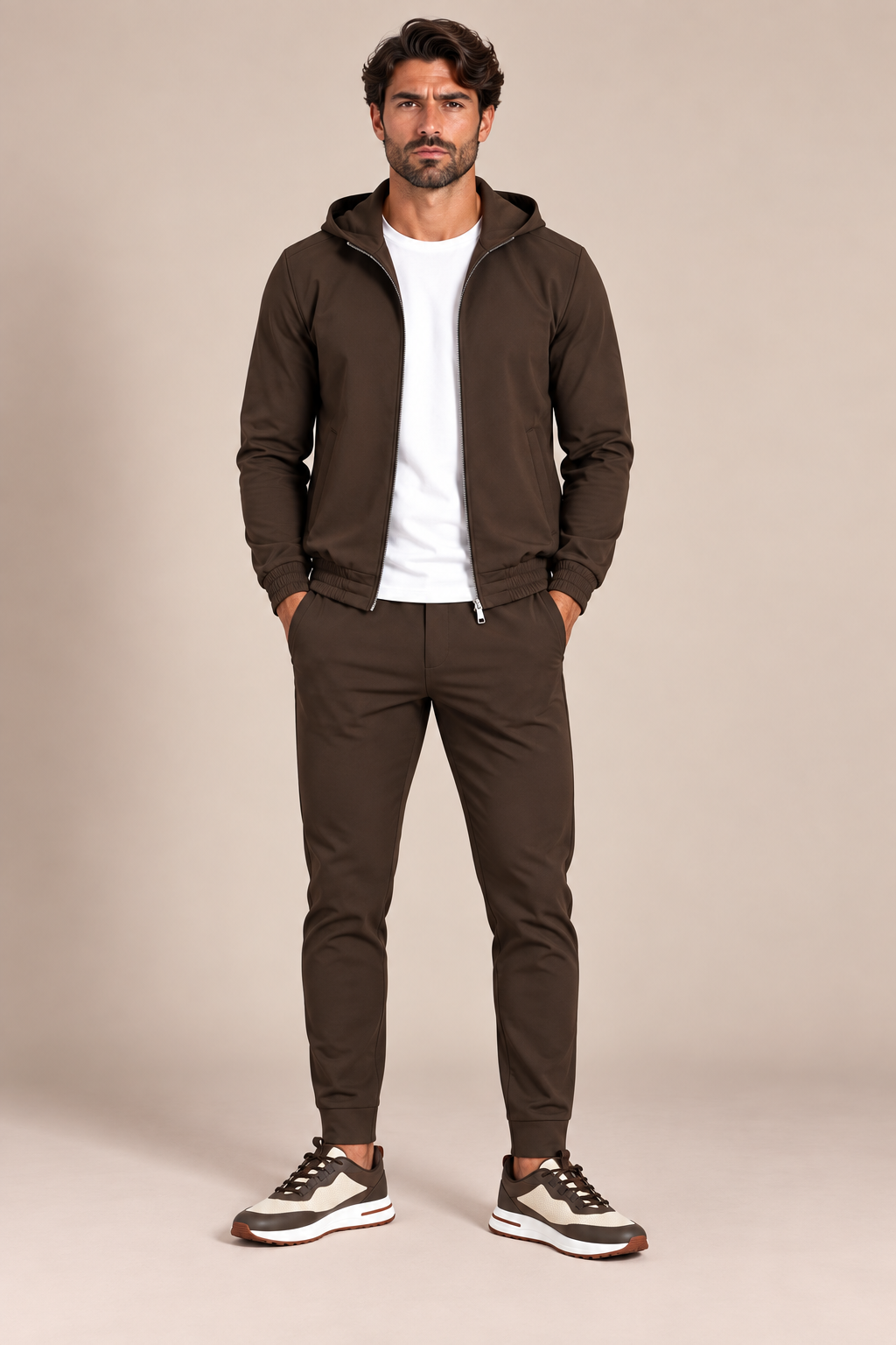 Lucerne Hooded Suit - Luxury Brown