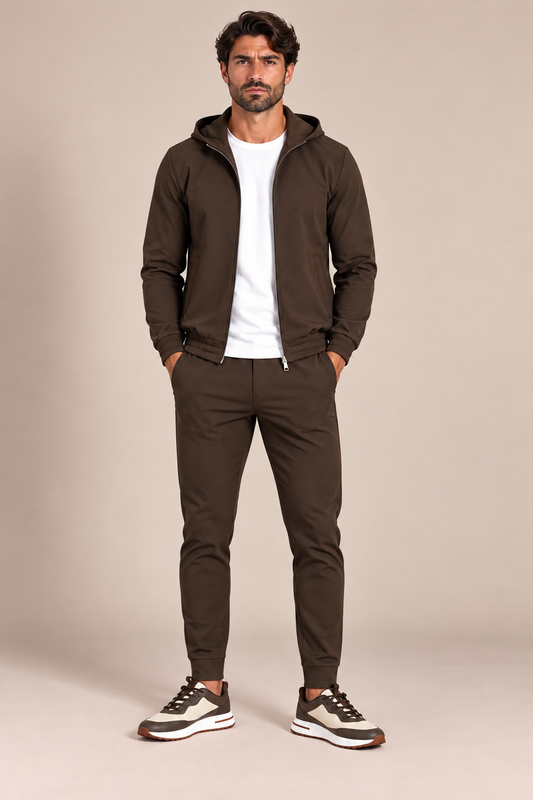 Lucerne Hooded Suit - Luxury Brown