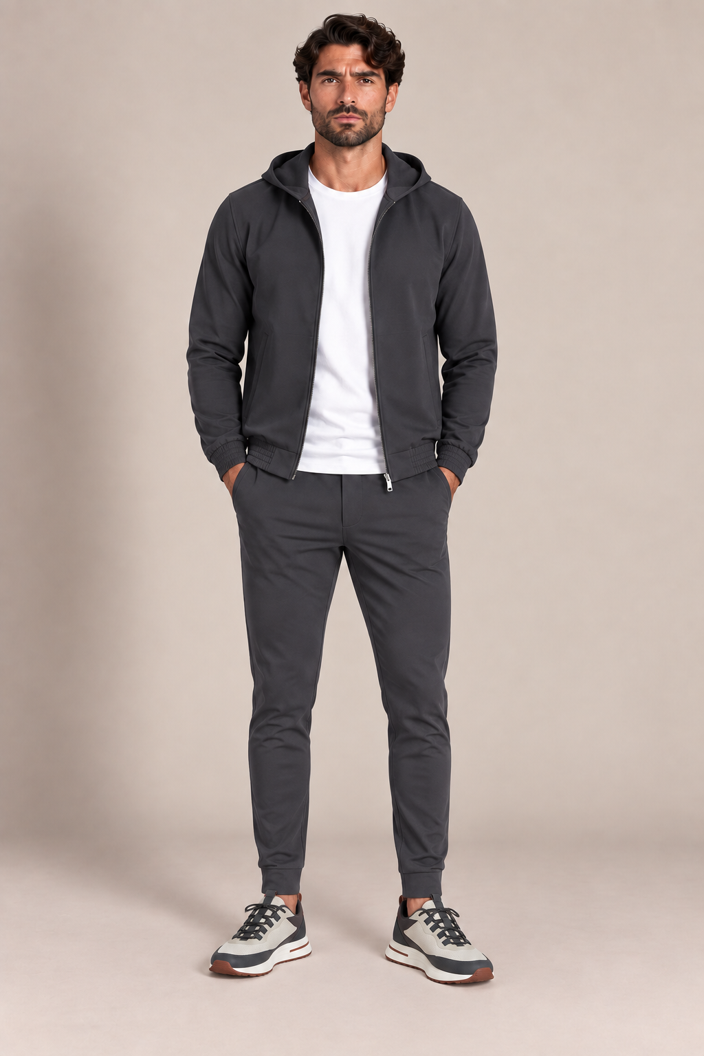 Lucerne Hooded Suit - Dark grey