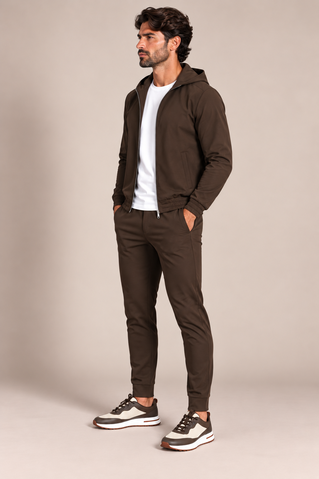 Lucerne Hooded Suit - Luxury Brown