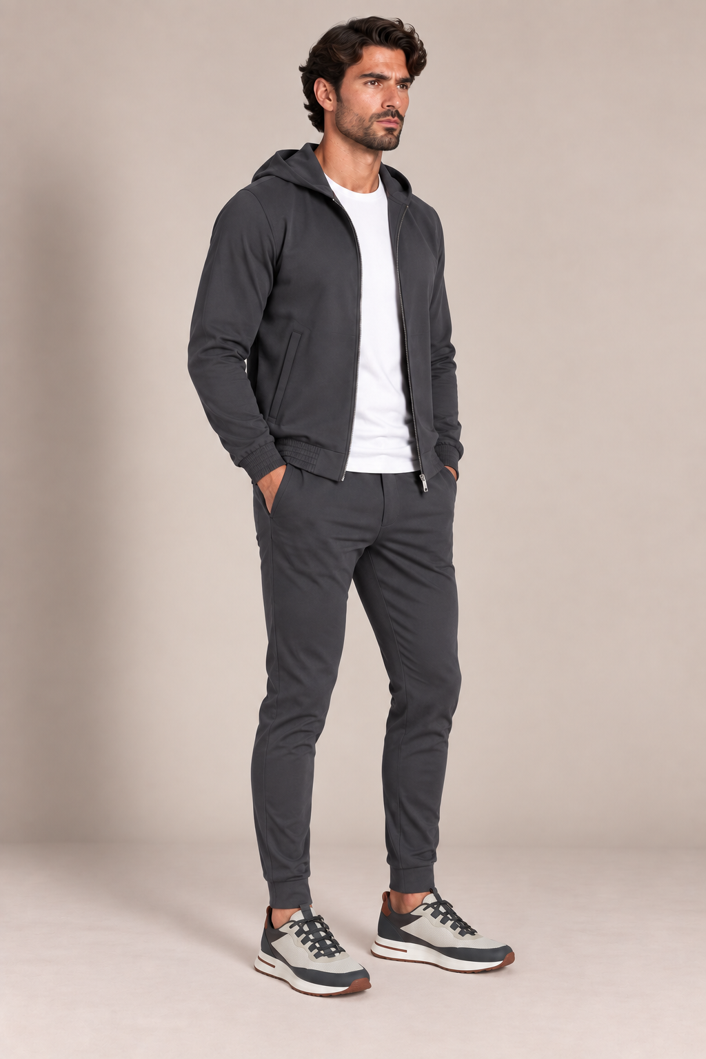 Lucerne Hooded Suit - Dark grey
