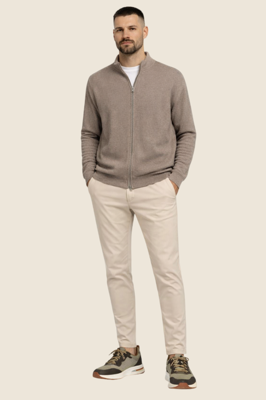 Lyon Knit Full Zip - Beige
