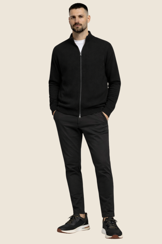 Lyon Knit Full Zip - Black