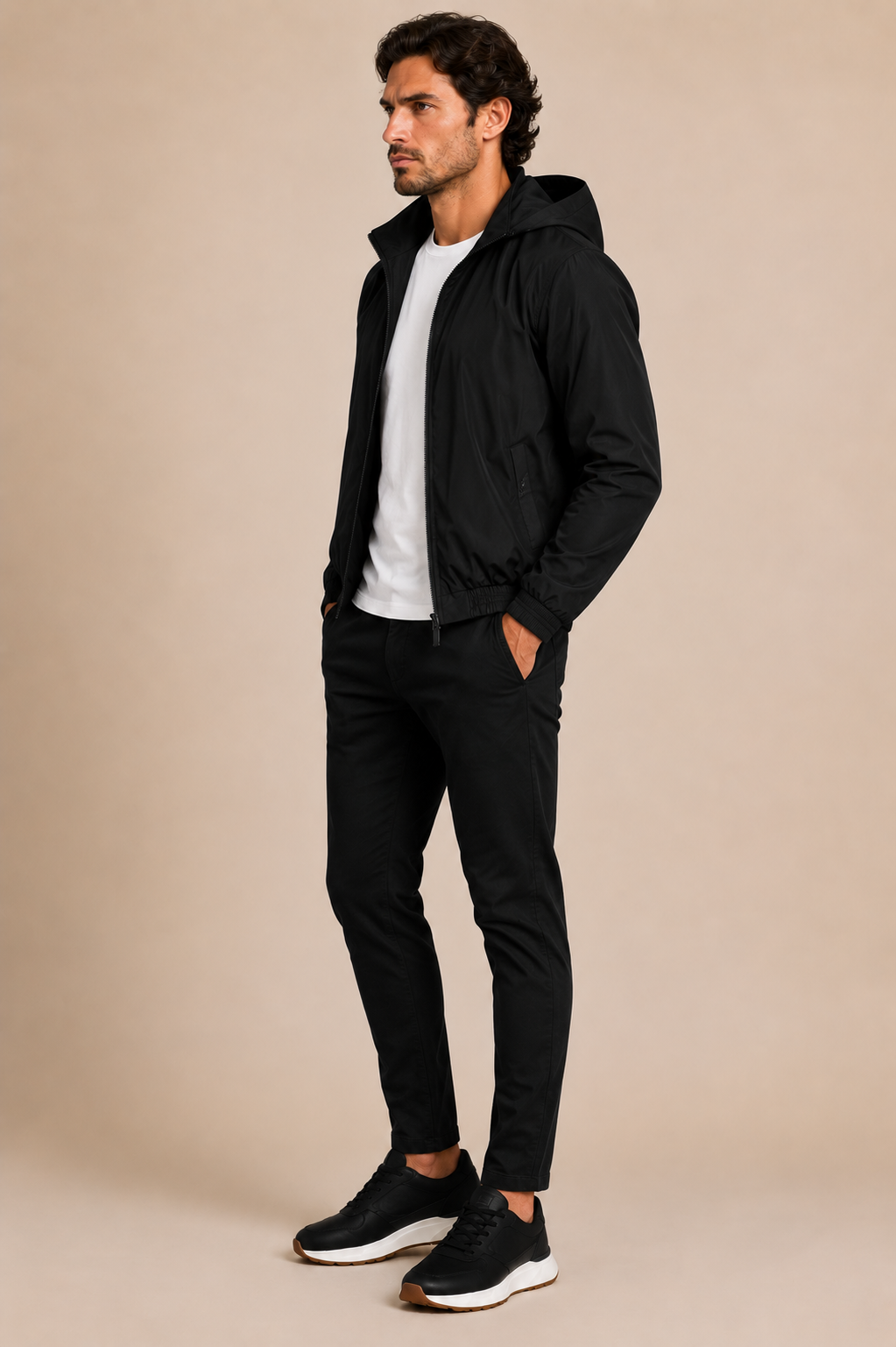 Nocturne Hooded Jacket - Deep Black