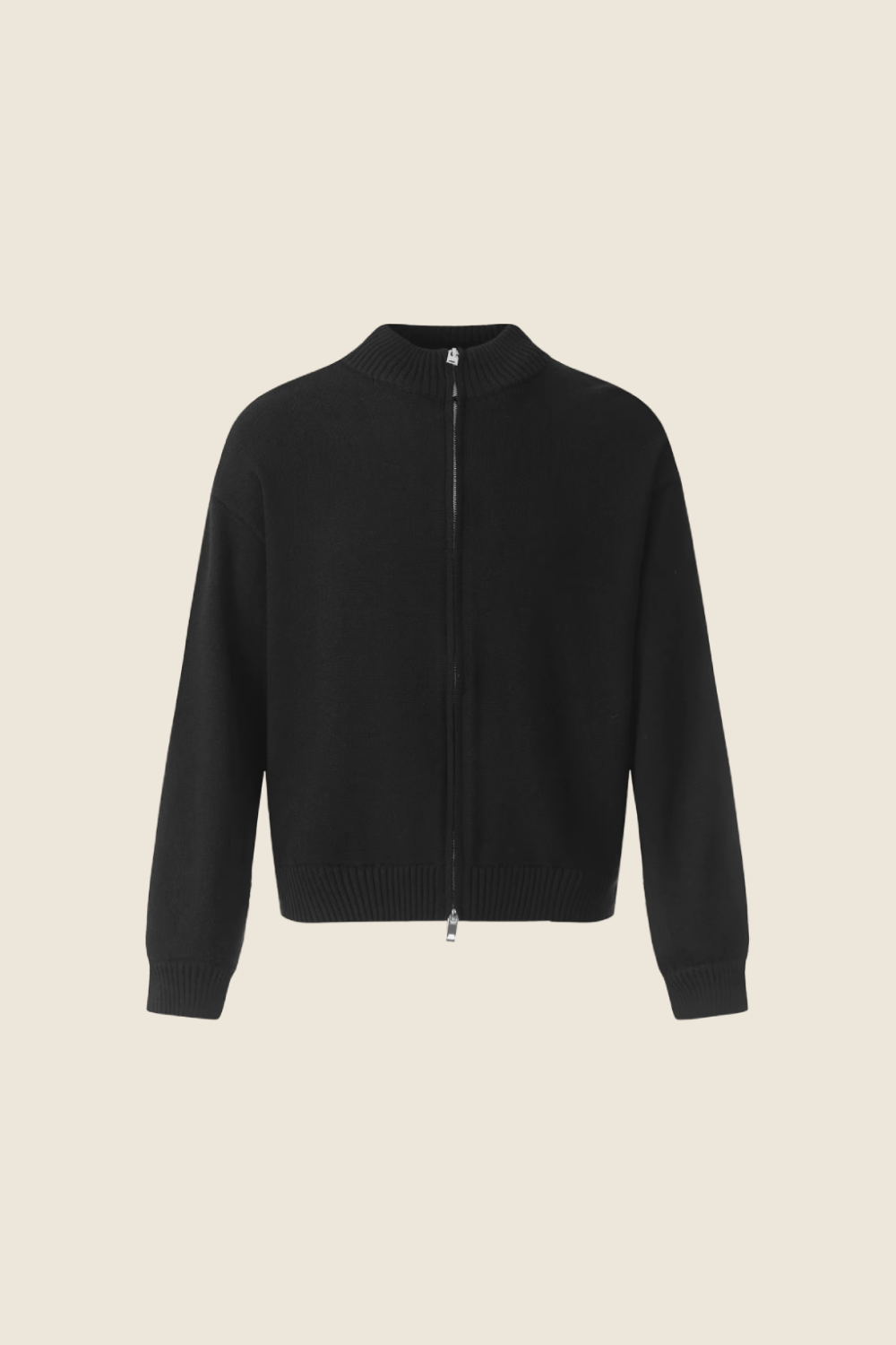 Lyon Knit Full Zip - Black