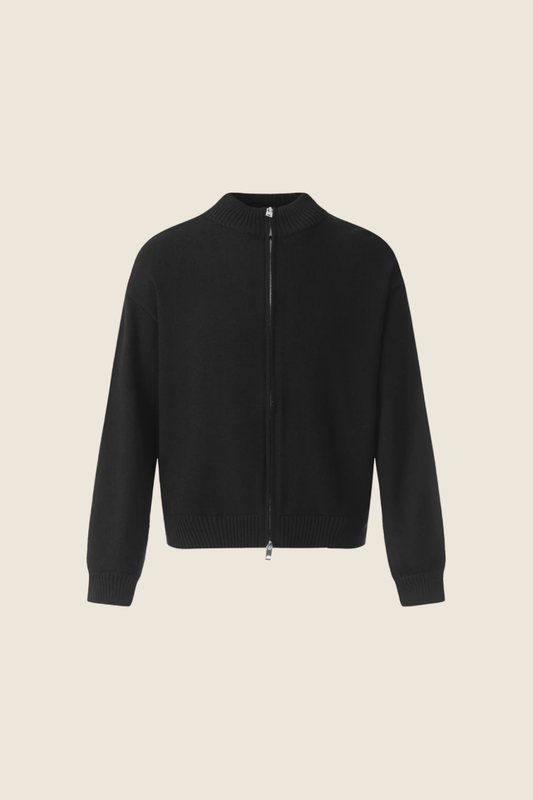 Lyon Knit Full Zip - Black