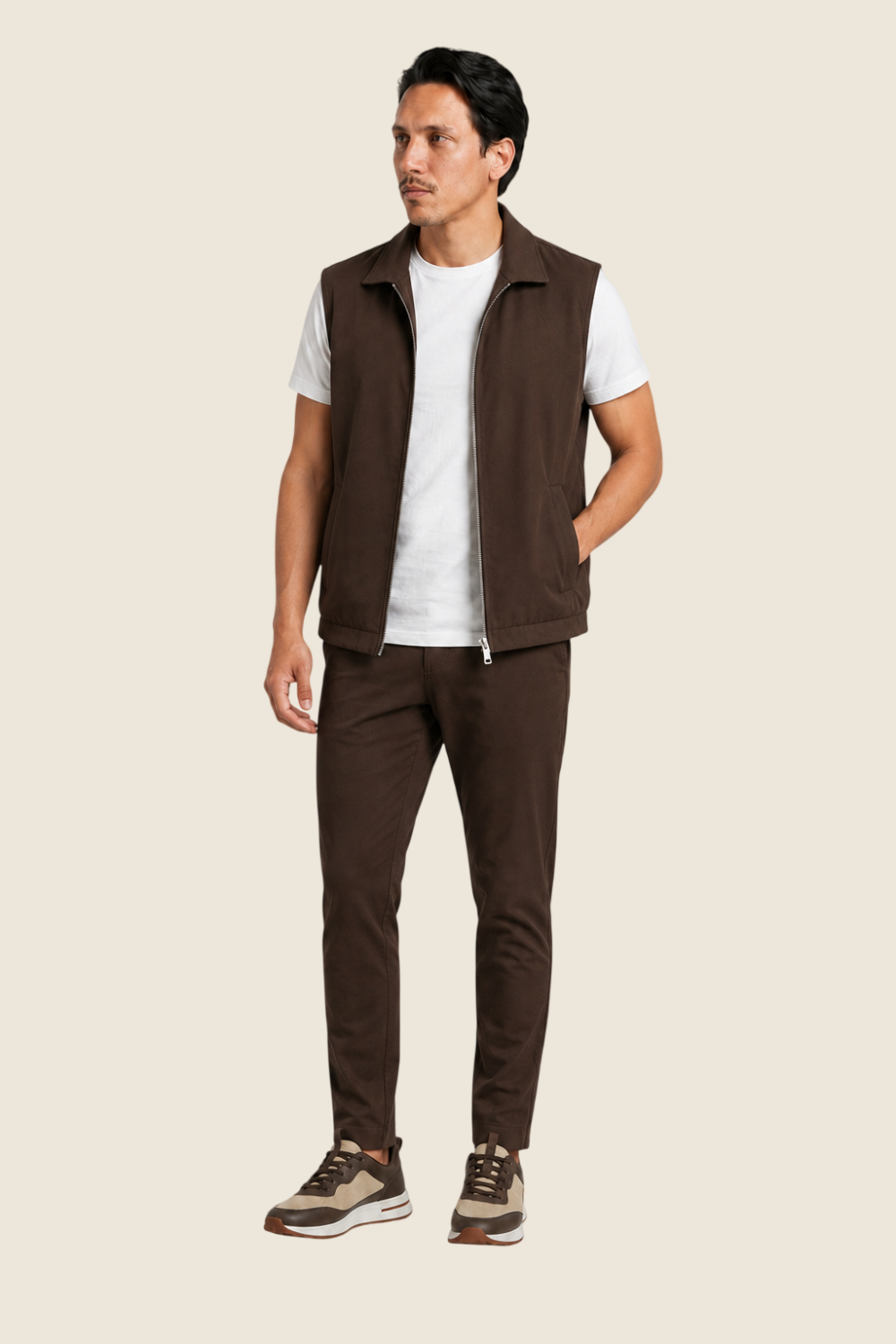 Louvre Gilet - Luxury Brown