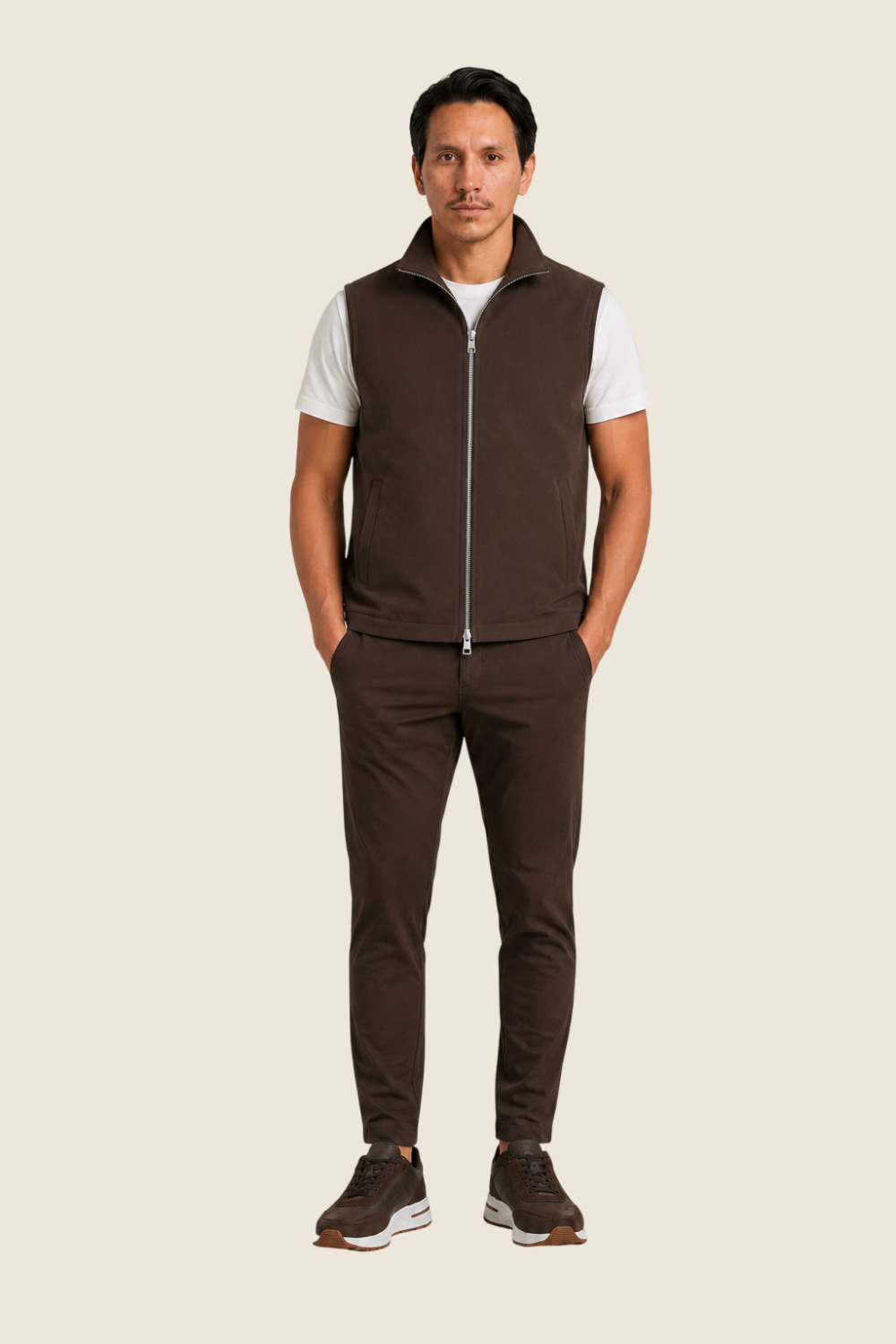 Louvre Gilet - Luxury Brown