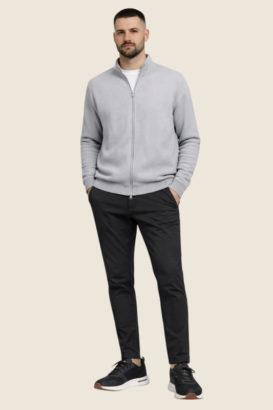 Lyon Knit Full Zip - Grey