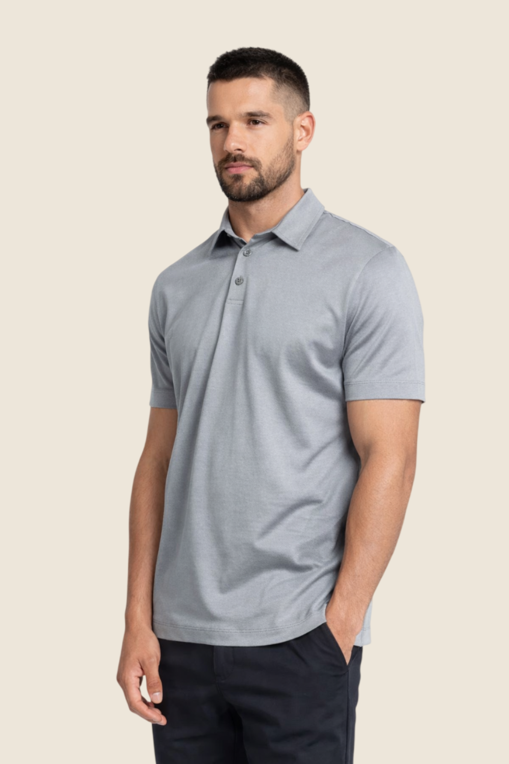 Louvre Polo - Frost Grey