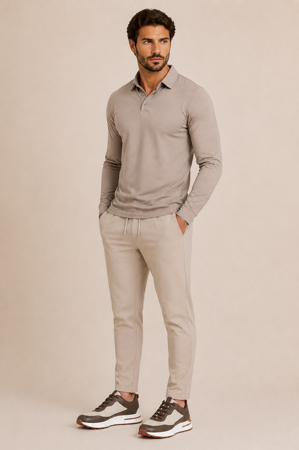 Louvre Dress shirt- Beige