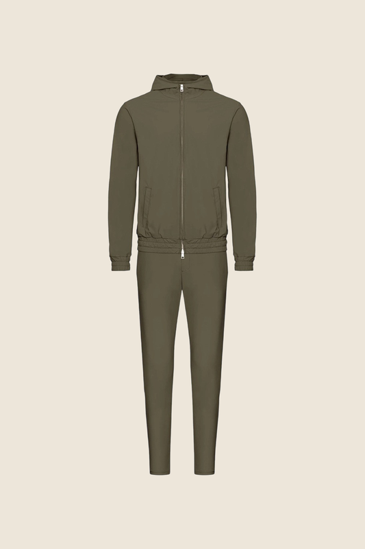 Hooded Lucerne Tech Set - Olive Green